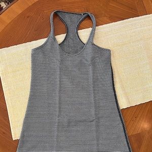 Lululemon Navy Gingham Racerback Tank Top size 6